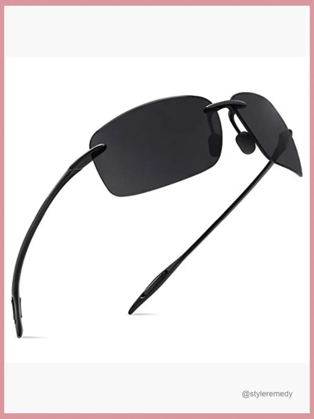 TR90 Rimless Sports Sunglasses for Men Women Running Fishing Golf